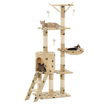 vidaXL Kattenkrabpaal met sisal krabpalen 138 cm, Verzenden
