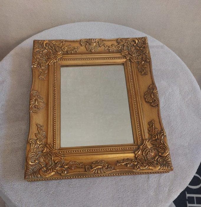 Miroir - Bois, Plâtre - Miroir baroque français 1960, Antiek en Kunst, Curiosa en Brocante