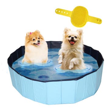 Lendo Online Piscine pour Chien Pliable Ø120 cm Bleue, Nieuw