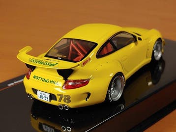 IXO 1:43 - Model sportwagen - Porsche Rauh Welt RWB 997 Geel, Nieuw
