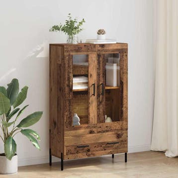 vidaXL Highboard CORONA Oud Hout 69,5 x 31 x 115 cm Bewerkt, Verzenden, Nieuw