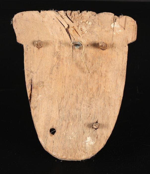 Oude Egypte, Ptolemeïsch Houten mummie-masker 22,50 cm, Collections, Minéraux & Fossiles