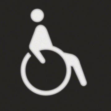 Hager Berker Square Foil With Wheelchair Symbol For LED, Verzenden