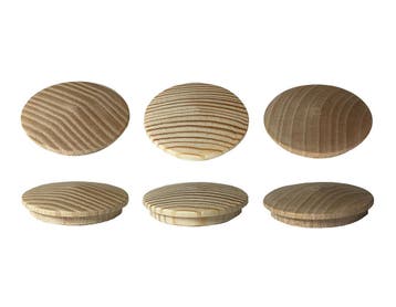 Set van 30 houten doppen, knoppen (30 mm diameter, beukenho, Verzenden, Nieuw