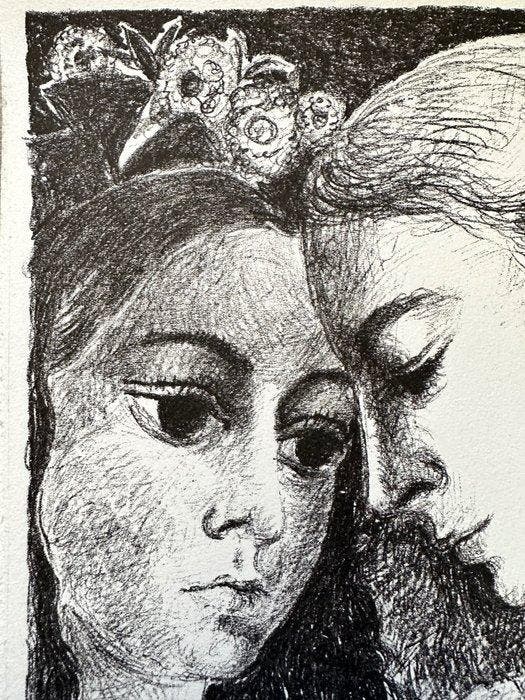 Paul Delvaux (1897-1994) - Confidences, Antiquités & Art, Antiquités | Autres Antiquités