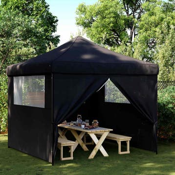 vidaXL Partytent 292 x 292 x 315 cm Zwart Oxford Stof, Verzenden, Nieuw