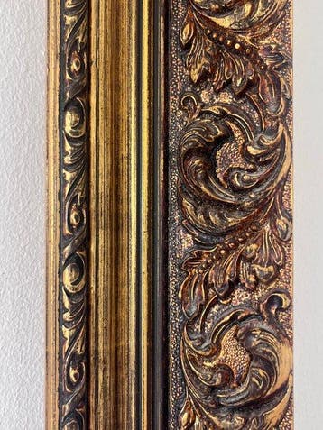 Cadre - Noyer - Grand cadre en bois doré