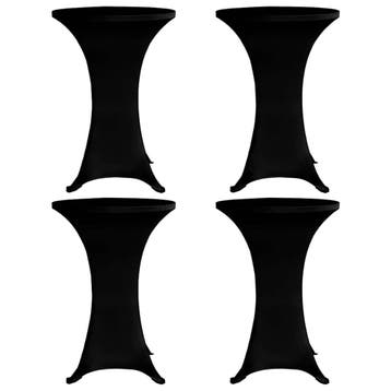 vidaXL Statafelhoes 4 st stretch Ø60 cm zwart, Verzenden