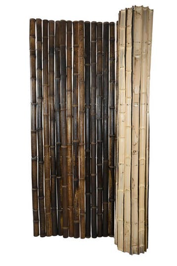 Bamboemat half rond zwart 100x180cm, Tuin en Terras, Verzenden, Nieuw