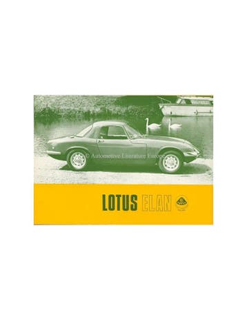 1967 LOTUS ELAN BROCHURE ENGELS