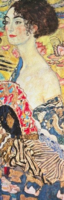 Gustav Klimt (1862-1918) - “Segnora con ventaglio 1917”. -