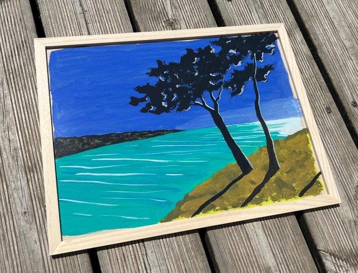 frederic Cadiou - Lumière sur la baie, Antiek en Kunst, Kunst | Schilderijen | Modern