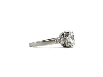 Zonder minimumprijs - Ring Platina - 1.02ct. tw. Diamant