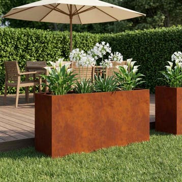 vidaXL Plantenbak Roestkleurig 100 x 30 x 50 cm weervast, Verzenden, Nieuw