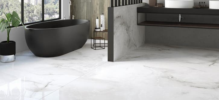 Chamonix Grijs hoogglans 60x120 vloertegel, Doe-het-zelf en Bouw, Tegels, Ophalen of Verzenden