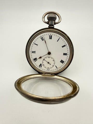 Swiss Pocket Watch - Sterling Silver 925 Dennison Case -, Nieuw