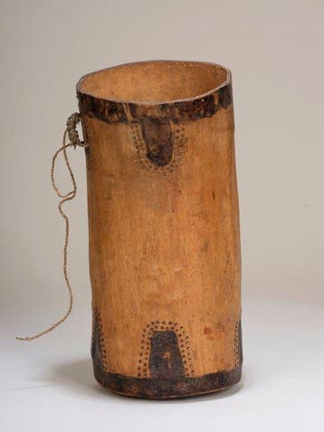 Turkana melkcontainer elephit – Kenia – hout en gevlochten