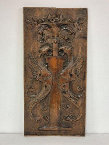 Panneau décoratif en relief - 80 cm - Antique - Bois -