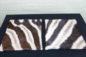 real zebra skin covers - Coussin (2)
