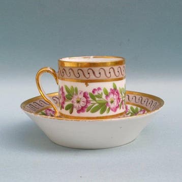 Tasse et soucoupe (2) - Porcelaine - Litron Kop & Schotel