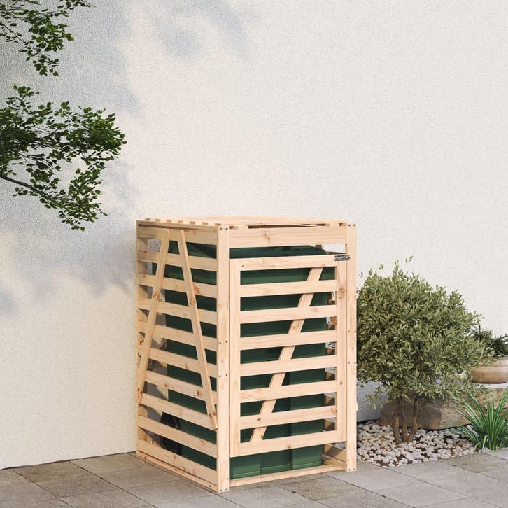 vidaXL Containerberging 84x90x128,5 cm massief grenenhout, Bricolage & Construction, Conteneurs, Envoi