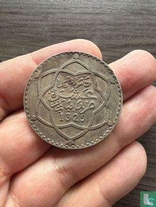 Marokko 1 rial 1911 (AH1329), Verzenden, Overige landen, Losse munt, Goud