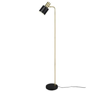 Trio ADAM vloerlamp | E27 Fitting | zwart met goud | 22 x 35, Verzenden, Nieuw