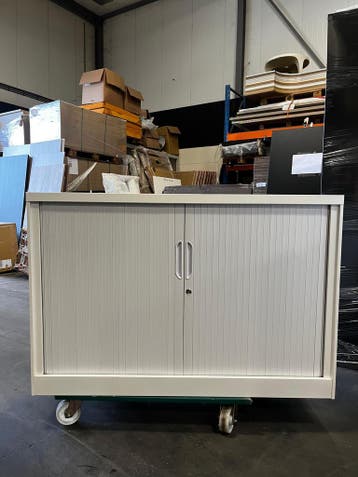 Archiefkast – Roldeurkast - Wit– Met slot - 80x120x45 cm, 100 tot 150 cm, Verzenden, Nieuw, Minder dan 100 cm