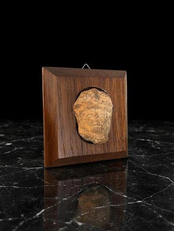 Teotihuacán Terracotta Hoofd met breed hoofddeksel uit de 3e, Antiek en Kunst