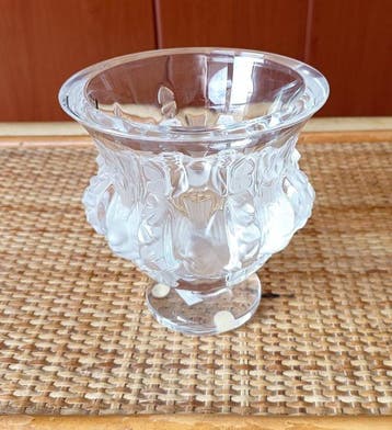 Lalique - Vaas - Dampierre - Kristal, Antiek en Kunst, Antiek | Glaswerk en Kristal