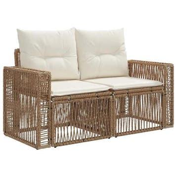 2-zits Tuinbank in poly rattan - Slimme keuze! Retourprod..., Tuin en Terras, Verzenden, Zo goed als nieuw, Wicker