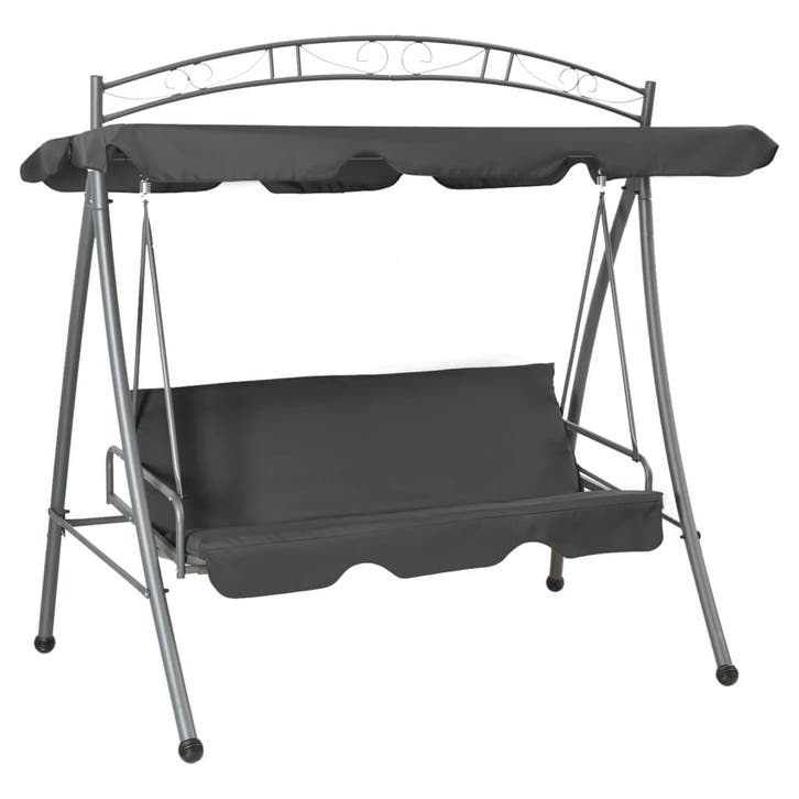 vidaXL Schommelbank voor buiten met dak 198x120x205 cm staal, Tuin en Terras, Overige Tuin en Terras, Nieuw, Verzenden