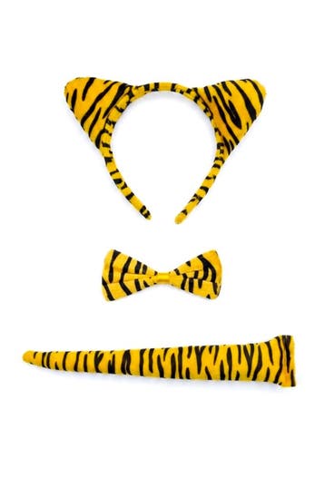 KIMU® Tijger Haarband Oren Strik Staart Diadeem Set Geel Zwa, Kleding | Dames, Ophalen of Verzenden, Nieuw