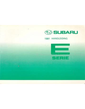 1991 SUBARU SUMO INSTRUCTIEBOEKJE NEDERLANDS