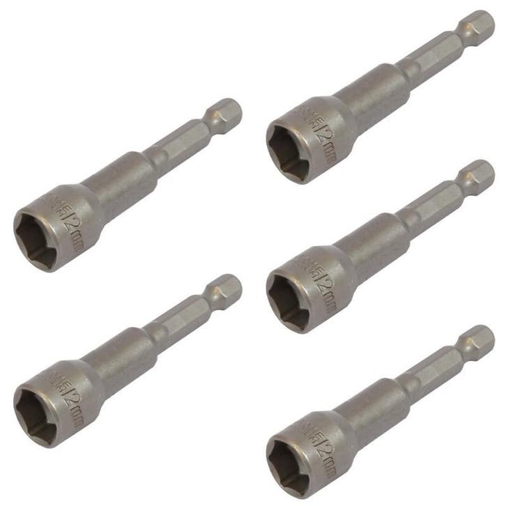 Set van 5 dop bit adapters 1/4 sleutelwijdte 12 mm. lengte, Doe-het-zelf en Bouw, Gereedschapskisten, Ophalen of Verzenden