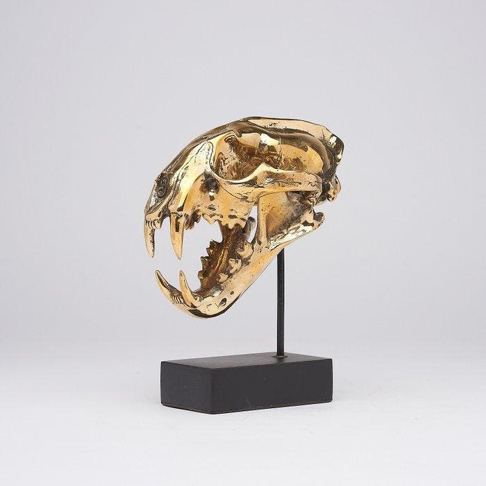 Sculpture, NO RESERVE PRICE - Polished bronze Snow Leopard -, Antiquités & Art, Art | Objets design