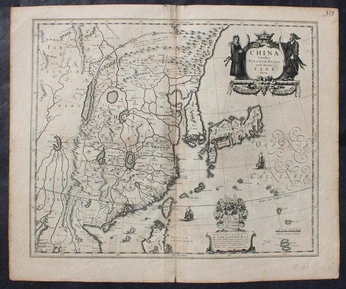 China - China,Korea,Japan; Johanes Blaeu - China Veteribus, Boeken, Atlassen en Landkaarten