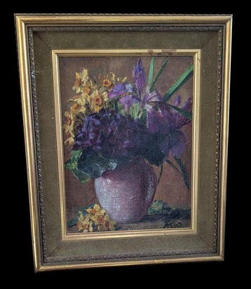 Auguste Kind (XIX) - Bouquet de fleurs