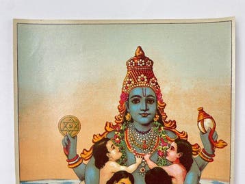 Raja Ravi Varma - Matsya, de eerste avatar van Vishnu -