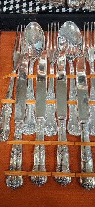 Bestekset (51) - Verzilverd, Antiek en Kunst, Antiek | Meubels | Tafels