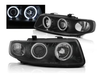 CCFL Angel Eyes koplampen Black geschikt voor Seat Leon, Auto-onderdelen, Verzenden, Nieuw, Seat