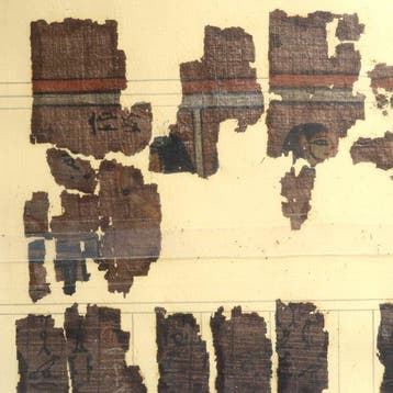 Oud-Egyptisch Papyrus Fragmenten met hiërogliefen en