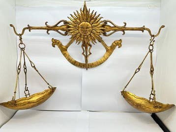 Palladio - Balance - métal feuille dor - Balance décorative