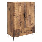 vidaXL Dressoir met lade Oud hout 66 x 34,5 x 95 cm Bewerkt, Verzenden, Nieuw