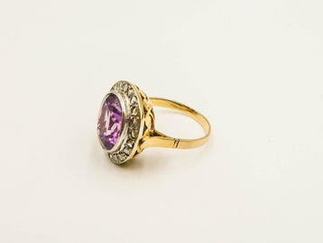 Ring - 18 karaat Geel goud - Diamant, Handtassen en Accessoires, Ringen, Nieuw