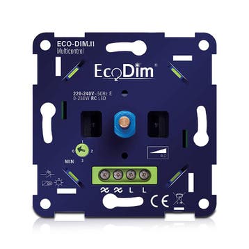 Ecodim Universele Geruisloze LED Dimmer 0-250W Fase, Verzenden