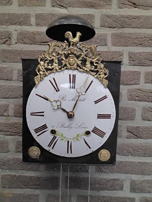 Comtoise klok - Antiek - Messing - 1850-1900 - Haartjes, Antiquités & Art, Antiquités | Horloges