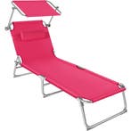tectake Ligbed 4-niveaus met hoofdkussen - roze, Verzenden, Nieuw