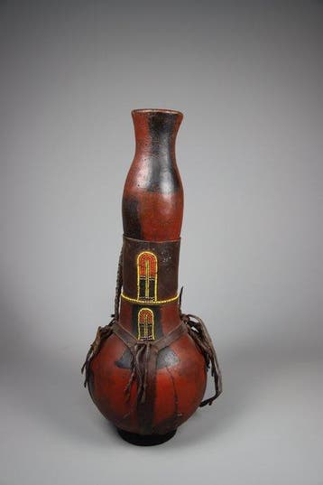 Kalebassen voor melk van de Turkana- of Samburu-etnische