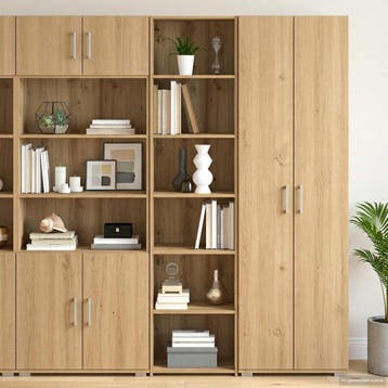 vidaXL Dressoir Artisanaal eiken 45 x 41 x 185 cm Bewerkt, Huis en Inrichting, Verzenden, Nieuw